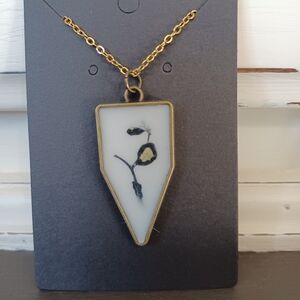 Artisan Gold and Black Geometric Necklace